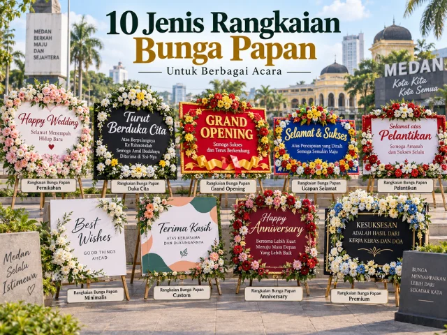 jenis rangkaian bunga papan